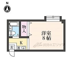 コットンハウス95 1Kの間取図画像