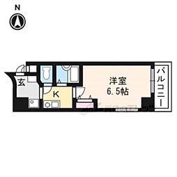 プレサンス京都烏丸御池 1Kの間取図画像