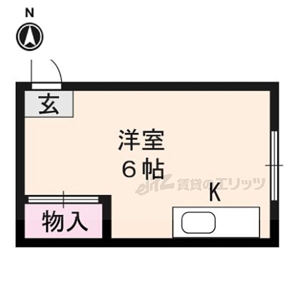 Ｋハウス 305｜京都府京都市上京区相国寺門前町(賃貸マンション1R・3階・10.53㎡)の写真 その2