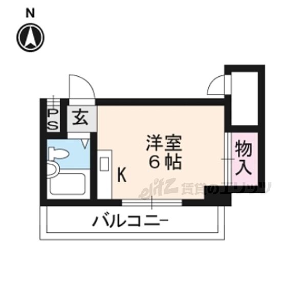 サンライズ宝ヶ池 401｜京都府京都市左京区岩倉中大鷺町(賃貸マンション1K・4階・17.00㎡)の写真 その2