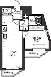 BelleViageMotosumiyoshi 1LDKの間取図画像