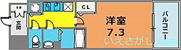 プレサンス三宮フラワーロード 1Kの間取図画像