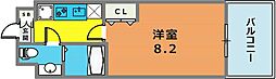 アプリーレ神戸元町 1Kの間取図画像
