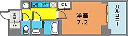 GENOVIA神戸湊川公園 1Kの間取図画像