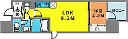 セレニテ神戸駅前アリエ 1LDKの間取図画像