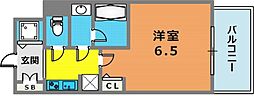 S-RESIDENCE神戸元町 1Kの間取図画像