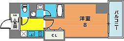 アルファレガロ神戸元町 1Kの間取図画像