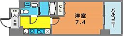 ベルトピア門口 1Kの間取図画像