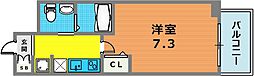 SERENiTE神戸元町 1Kの間取図画像