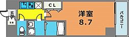 ファーストステージ神戸ハーバーランド 1Kの間取図画像