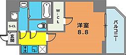 プレサンス神戸元町ベルシオン 1Kの間取図画像