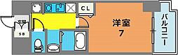 CREATEVIEW三宮磯上公園 1Kの間取図画像