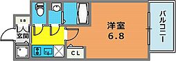 エスリードレジデンス神戸三宮 1Kの間取図画像