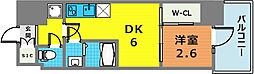 セレニテ西元町アリエ 1DKの間取図画像