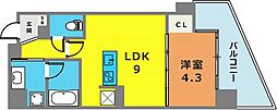 RenostylekobeSHIMOYAMATE 1LDKの間取図画像