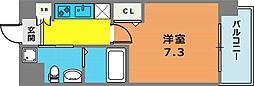 アルファレガロ甲南山手 1Kの間取図画像