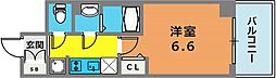 プレサンスTHE神戸 1Kの間取図画像