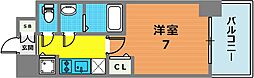 プレサンス三宮東フィール 1Kの間取図画像