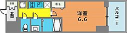 プレサンスTHE神戸 1Kの間取図画像