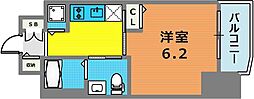 ファーストフィオーレ神戸元町 1Kの間取図画像