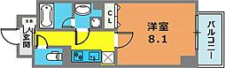 BONNY元町 1Kの間取図画像