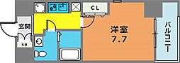 アーバンフラッツ王子公園 1Kの間取図画像