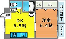 ラ・ルミエール藤井 1DKの間取図画像