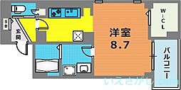 メゾンブランシェ 1Kの間取図画像