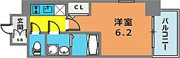 エスリード神戸兵庫駅アクアヴィラ 1Kの間取図画像