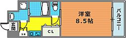 グレンパーク兵庫駅前 1Kの間取図画像