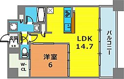アーバネックス神戸六甲 1LDKの間取図画像