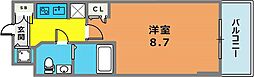 S・RESIDENCE神戸磯上通 1Kの間取図画像
