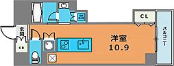 レジディア神戸磯上 1Kの間取図画像