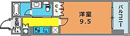 リーガル神戸三宮フラワーロード 1Kの間取図画像