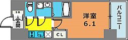 エスリード神戸兵庫駅マリーナスクエア 1Kの間取図画像