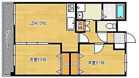 J-スクエア  ｜ 福岡県北九州市小倉北区中津口1丁目（賃貸マンション2LDK・10階・50.02㎡） その2