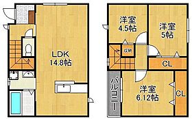 福岡県北九州市小倉北区下富野5丁目（賃貸一戸建3LDK・--・73.90㎡） その2