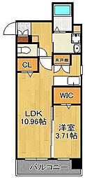 ＡＬｉＳＳ堺町 9階1LDKの間取り