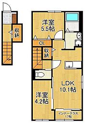 SPAZIO FUKUOKA 2LDKの間取図画像