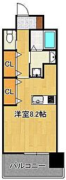 アクシオ北九州 ワンルームの間取図画像