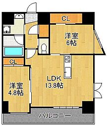 ベルコモンズ 2LDKの間取図画像