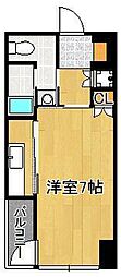 モナトリエ小倉平和通り 1Kの間取図画像