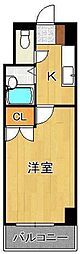 オリエントビルNo.35サーファーズプロジェクト2100 1Kの間取図画像