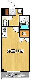 アクセス砂津ビル ワンルームの間取図画像