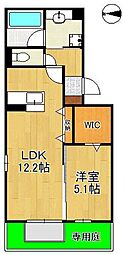 HABITAT YOSHINO 1LDKの間取図画像