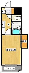 シャトレ戸ノ上2 1Kの間取図画像