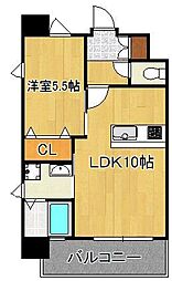アクシオ小倉 1LDKの間取図画像