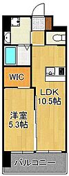 グレース上富野 1LDKの間取図画像
