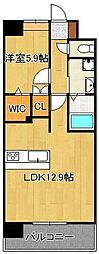 リオグランデ 1LDKの間取図画像