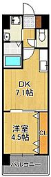プレミア片野 1DKの間取図画像